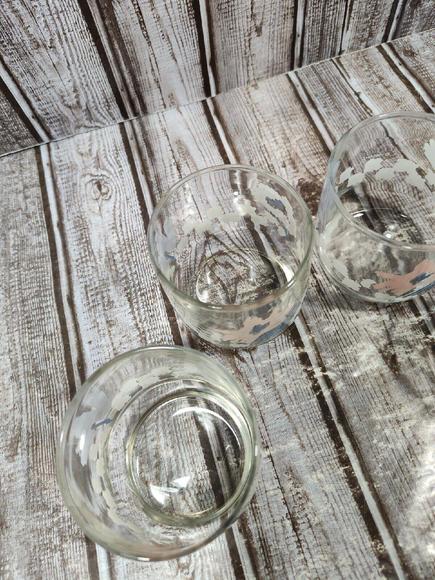 1989 Anchor Hocking Lowball Glasses Pastel Floral Juice Tumblers Set of 4 EUC - Picture 6 of 10